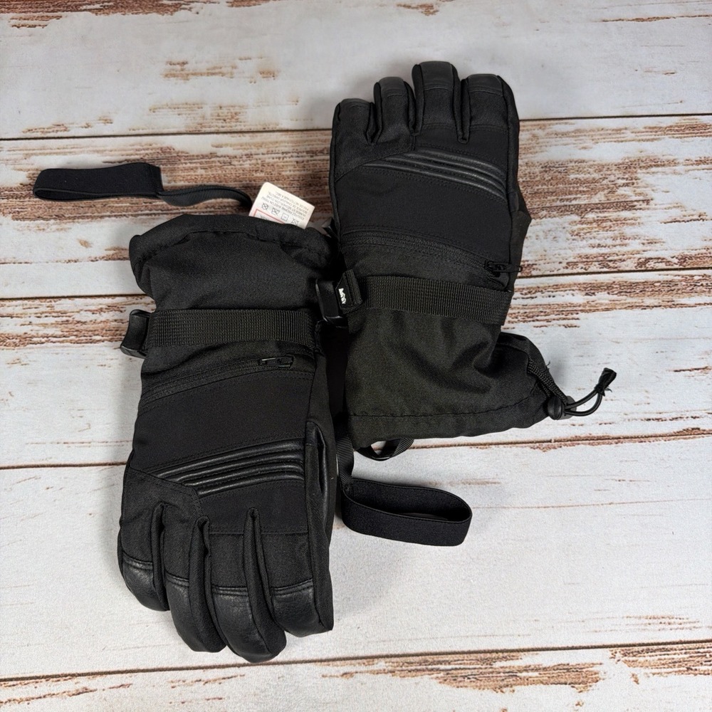 REI Co-op Snow Gloves Kids Large 14/16 Black Insulated